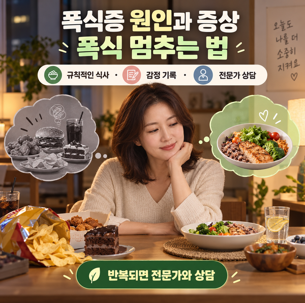폭식증 원인의 정체! 증상, 폭식 멈추는 법·치료와 심리상담 지원 신청방법