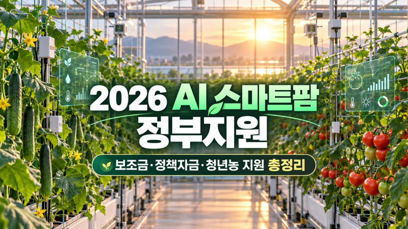 2026 AI 스마트팜 정부지원사업 총정리｜스마트팜 보조금·정책자금·청년농 지원 조건