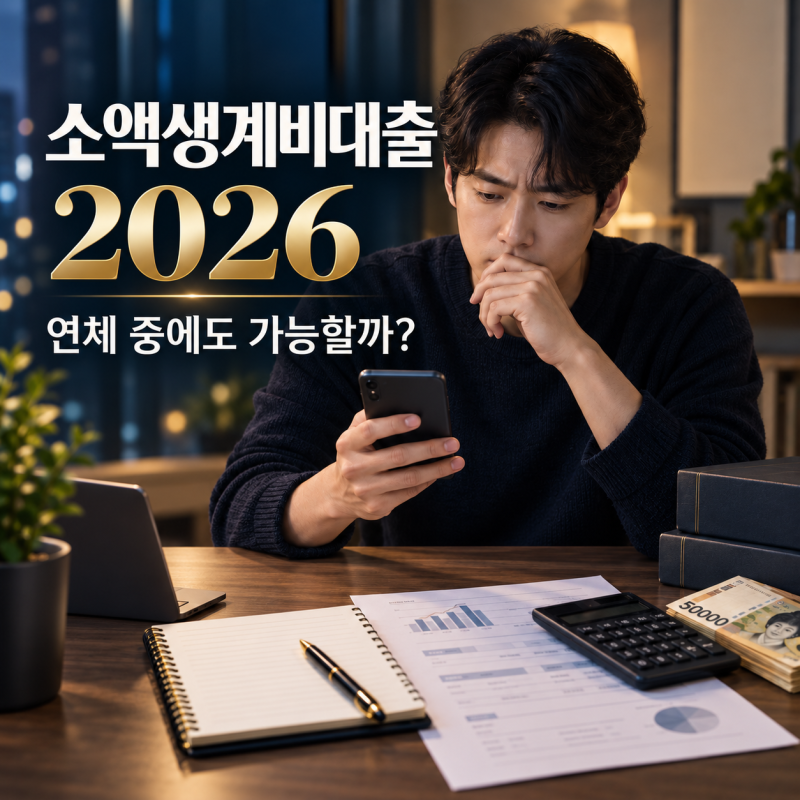 소액생계비대출 2026, 연체 중에도 100만원 가능할까? 조건·금리·신용점수 정리