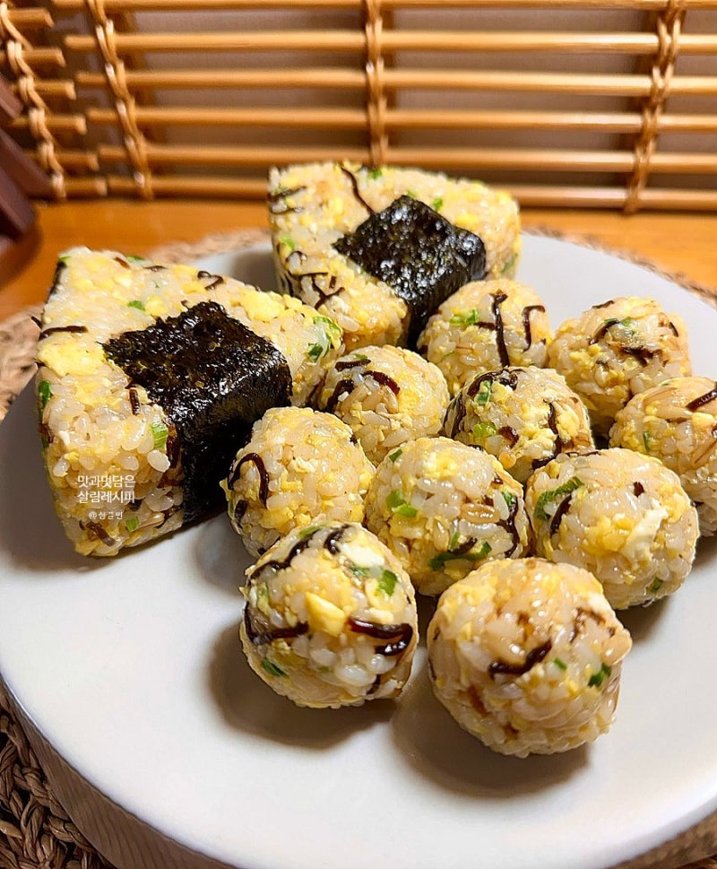 시오콘부 계란주먹밥 삼각김밥 만들기 시오콘부요리