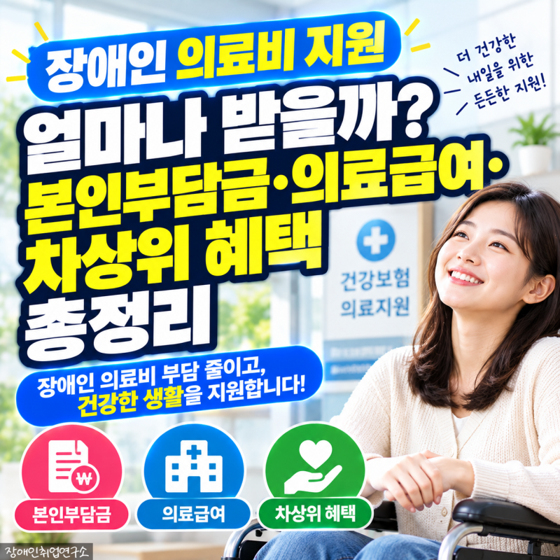 장애인 의료비 지원 얼마나 받을까? 본인부담금·의료급여·차상위 혜택 총정리