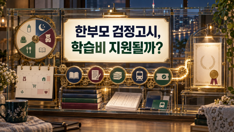 한부모가 검정고시를 준비하면 학습비를 지원받을 수 있을까?
