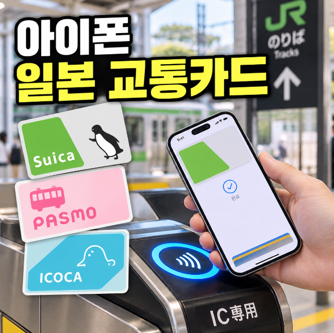 아이폰 일본 교통카드 등록 방법｜모바일 스이카·파스모·이코카 발급·충전 총정리