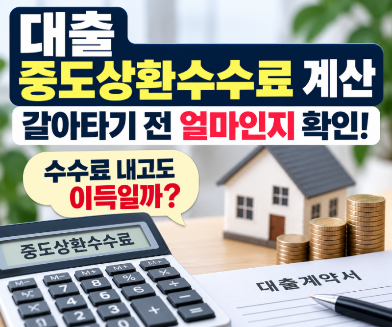 대출 중도상환수수료 계산｜갈아타기 전 얼마인지 꼭 따져봐야 하는 이유