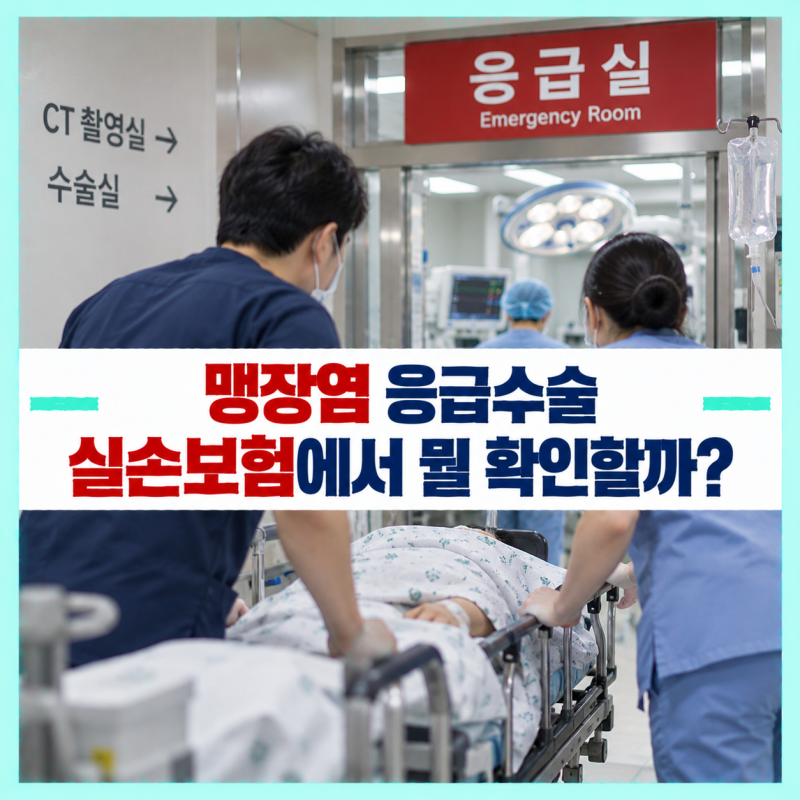 맹장염으로 응급실 CT 찍고 수술했다면? 실손보험에서 확인할 비용 5가지