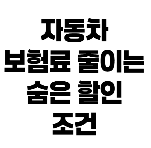 블랙박스 달았는데 할인 못 받을 수도 있다? 자동차보험 조건 확인
