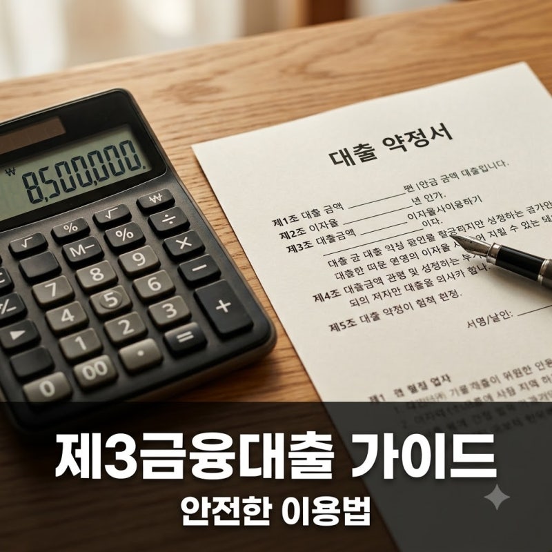 제3금융대출 안전한 이용 방법과 꼭 확인해야 할 3가지 주의사항