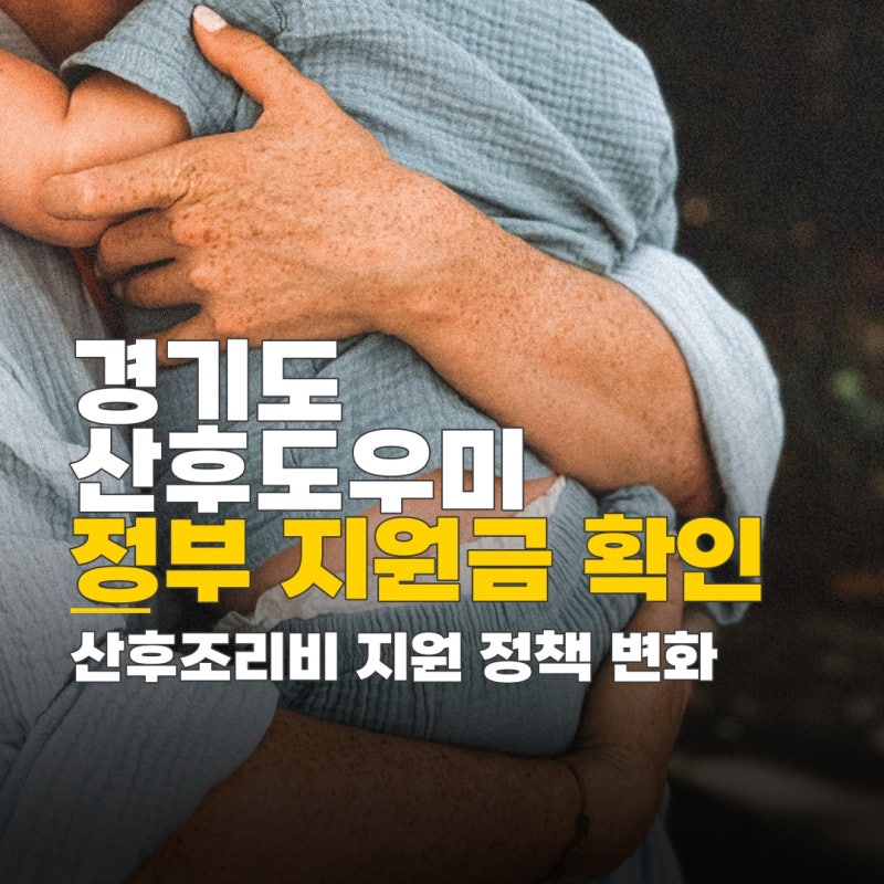 경기도 산후도우미 지원금 종료, 정부 지원금과 신청 절차 안내