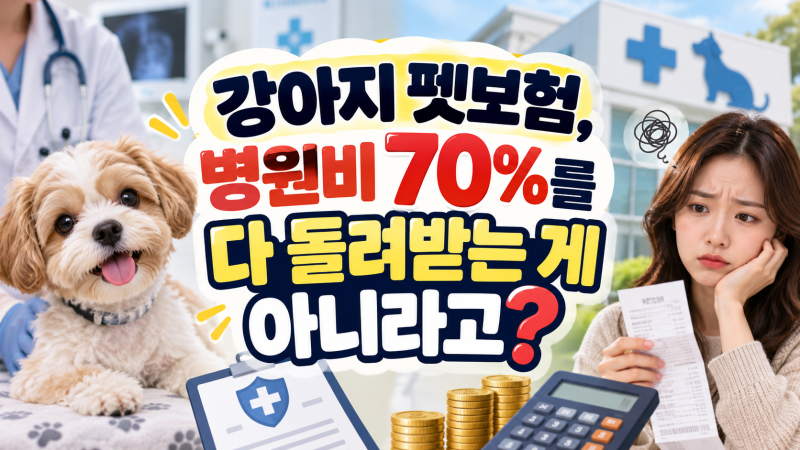 강아지 펫보험, 병원비 70%를 다 돌려받는 게 아니라고?｜가입 전 자기부담금·보장비율·면책....