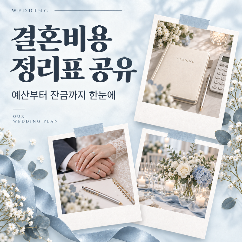 결혼비용 정리 엑셀 공유, 계약금·잔금·결제자까지 한눈에