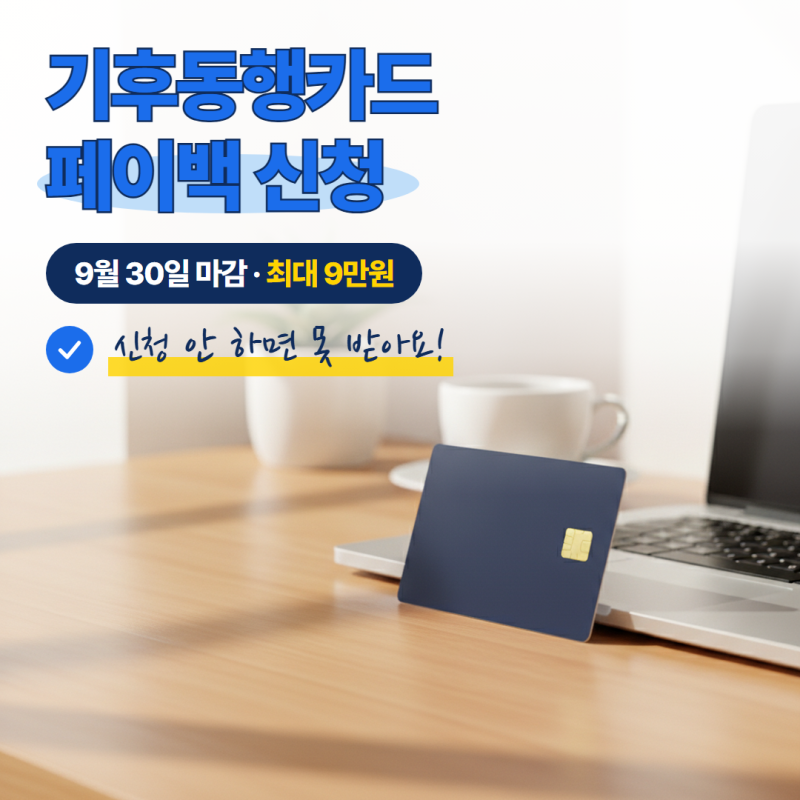 기후동행카드 페이백 9월 30일 마감, 신청방법과 금액 계산 총정리