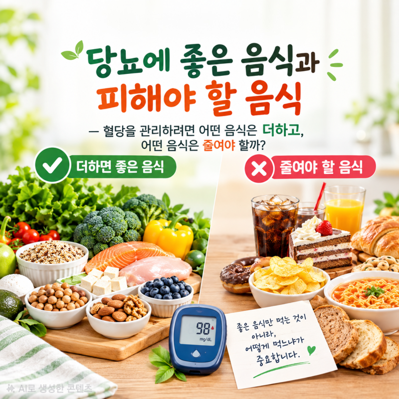 당뇨에 좋은 음식과 피해야 할 음식 — 혈당을 관리하려면 어떤 음식은 더하고, 어떤 음식은 ....