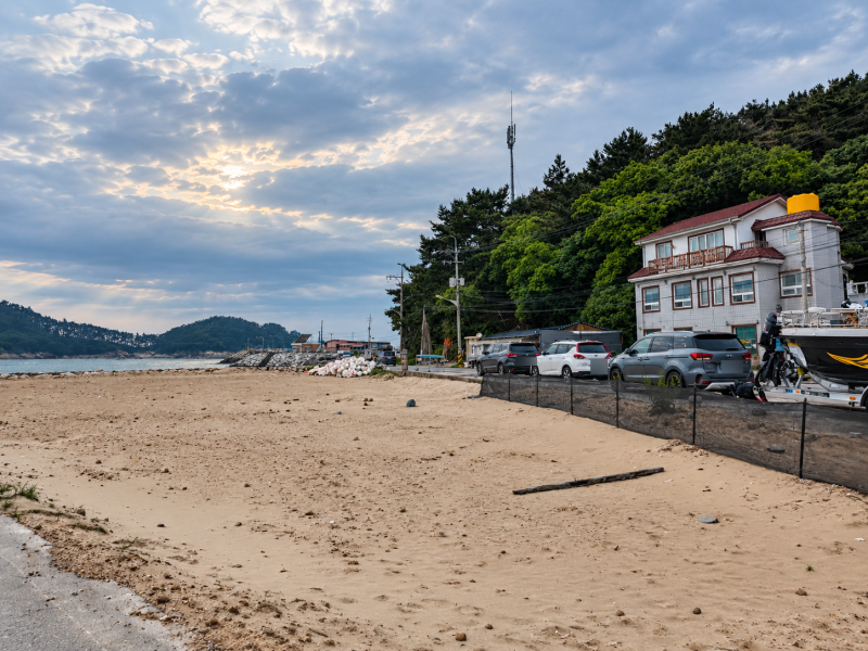 태안 천리포해수욕장 노지캠핑 비성수기 무료 천리포항 차박 후기