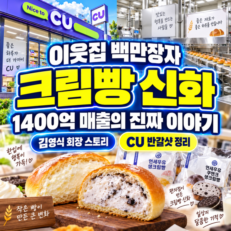 이웃집 백만장자 크림빵 '월급 3천원 소년공'에서 1400억 신화까지...