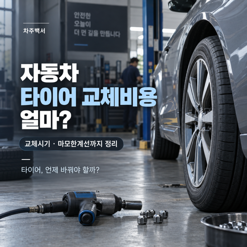 자동차 타이어 교체비용 얼마? 교체시기·마모한계선 확인법 정리