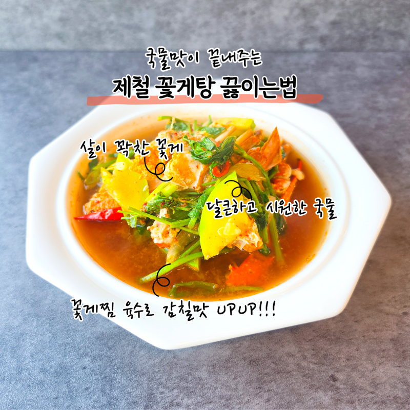 국물맛이 끝내주는 꽃게탕 끓이는법! 가을 제철 꽃게요리 레시피