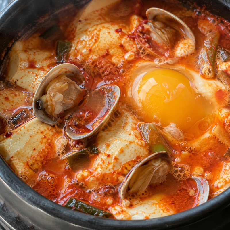 바지락 순두부찌개 황금레시피 국물이 이렇게 달달한 이유