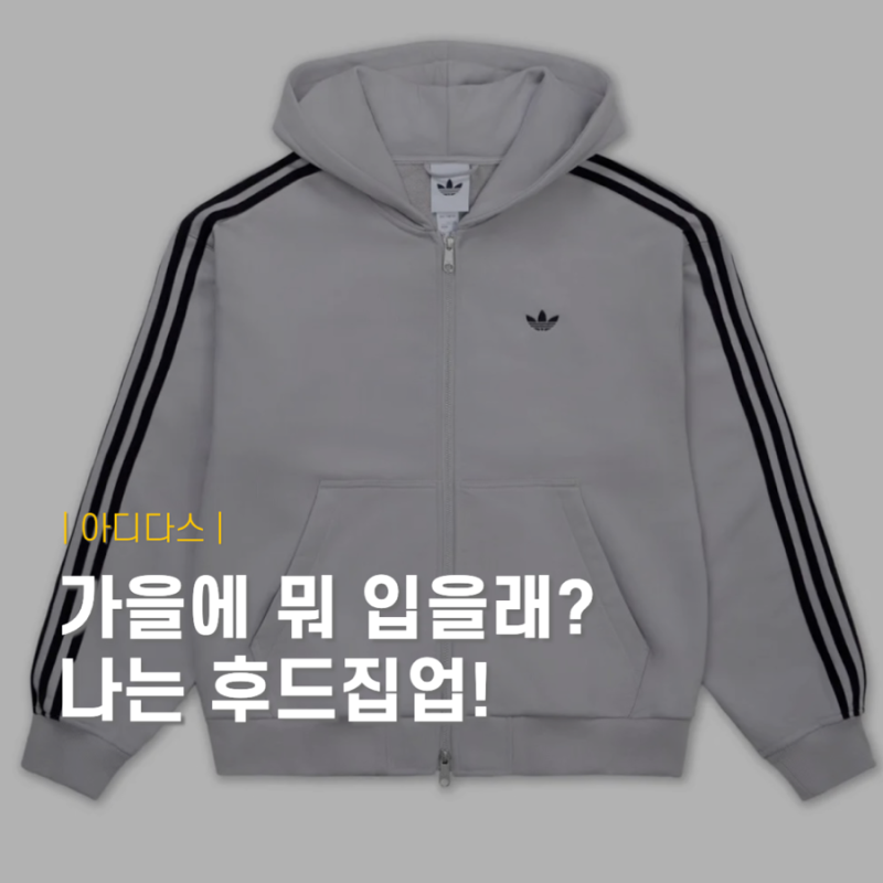 가을에 뭐 입지? 요즘 눈에 들어오는 아디다스 후드집업