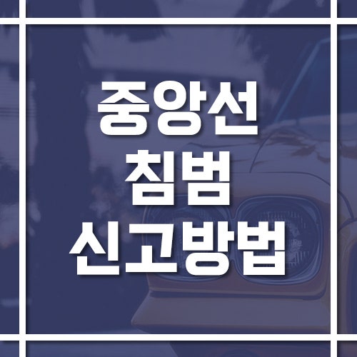 중앙선 침범 신고 방법과 과태료·범칙금·벌점 규정