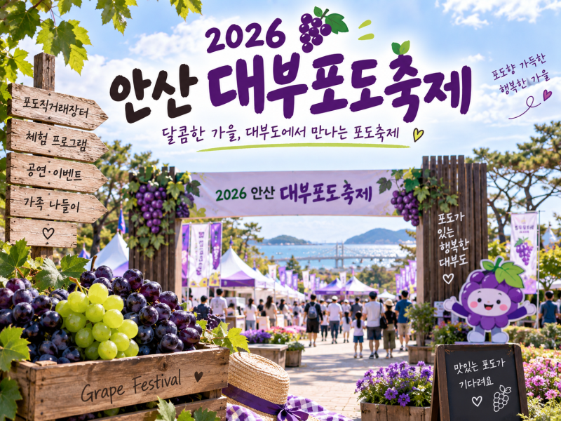 2026 안산 대부포도축제 일정·주차·체험·포도 가격 총정리