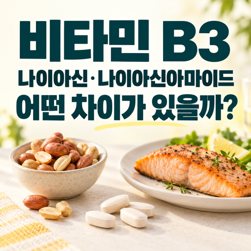 비타민B3 아무거나 먹으면 안 된다? 나이아신과 나이아신아마이드 차이