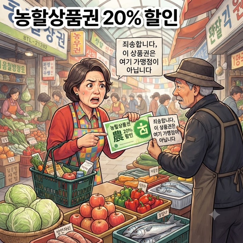 농할상품권 20% 할인 2026, 사도 못 쓰는 가맹점 조건부터 확인하세요