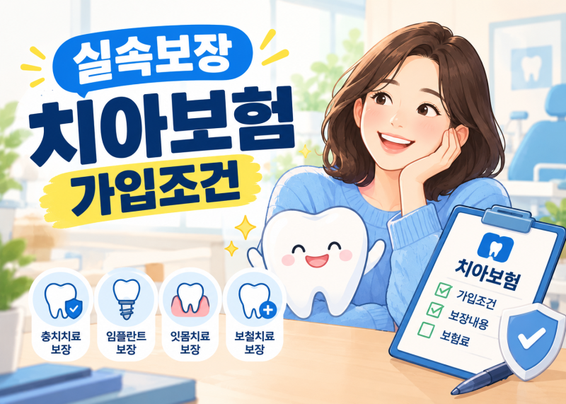 실속보장치아보험이 왜 필요할까요? 실속보장치아보험 가입조건 정리