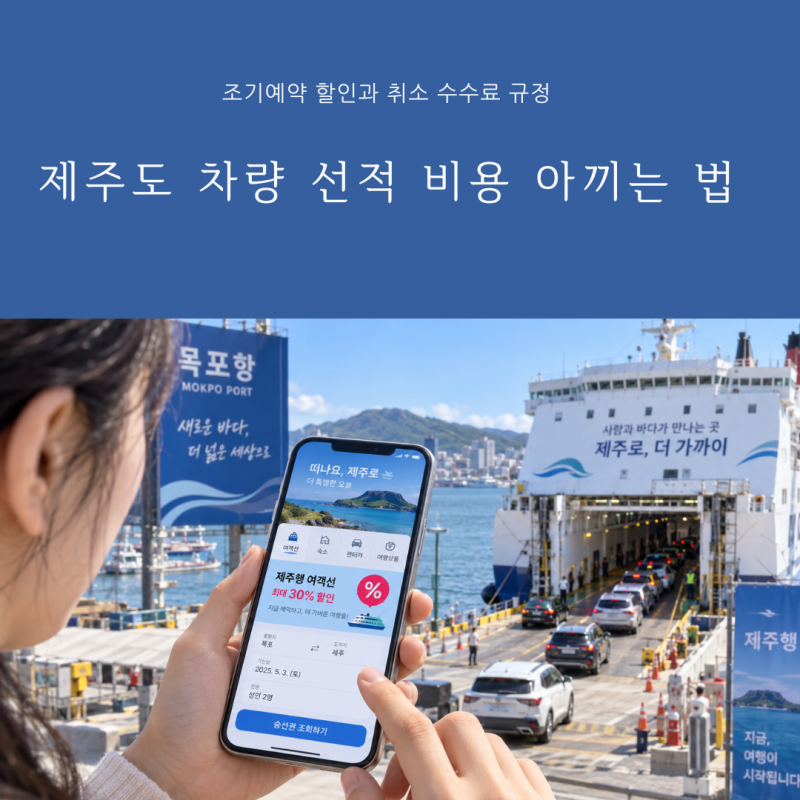 제주도 차량 선적 비용 아끼는 법! 한일고속, 씨월드고속훼리 조기예약 할인과 취소 수수료 ....