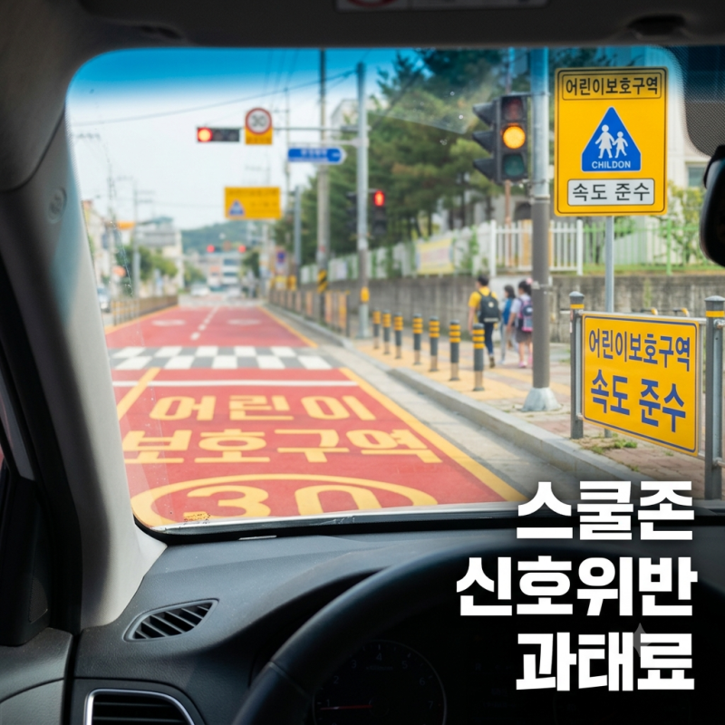 어린이보호구역 신호위반 벌금 과태료 차이 및 실시간 조회 방법 (벌점 30점 주의)