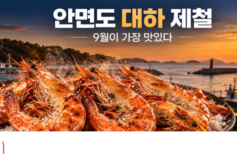 안면도 대하 제철 일정 총정리｜9월이 가장 맛있는 이유, 백사장항 축제 정보