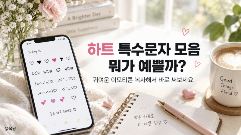 하트 특수문자 모음 뭐가 예쁠까? 귀여운 이모티콘 복사