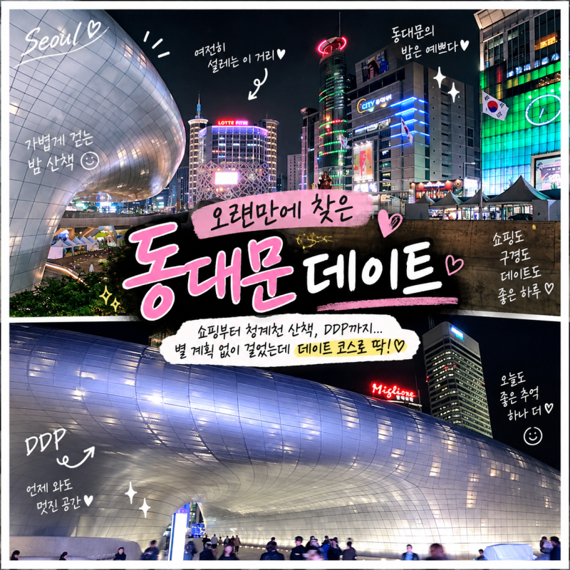 동대문 데이트 코스｜청계천 DDP 뉴뉴 쇼핑까지 하루 코스