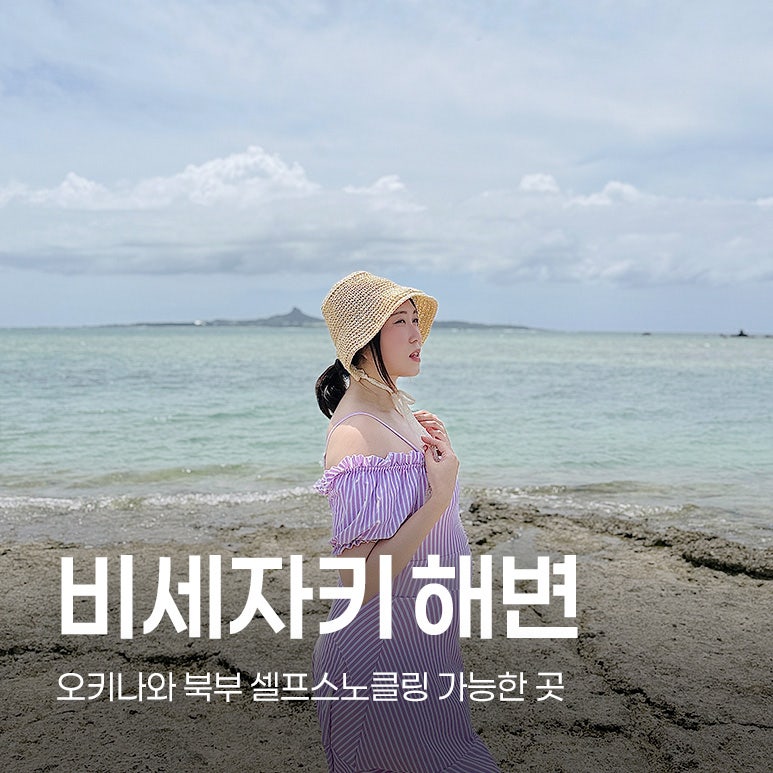 [오키나와 태교여행] 임산부 셀프 스노클링 하기 좋은 북부 얕은 해변 '비세자키 해변' 탈의....
