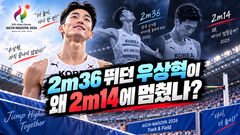 우상혁 네 번째 아시안게임, 두 번의 은메달 끝에 이번엔 금메달?