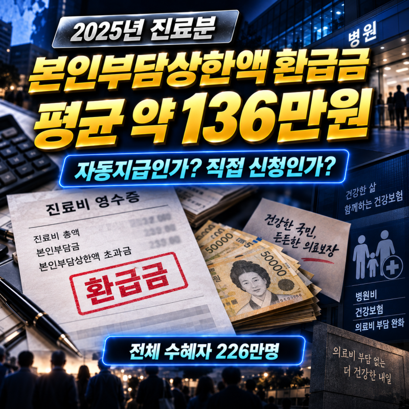 본인부담상한액 환급금 조회·신청방법｜평균 136만원, 자동지급 대상은?