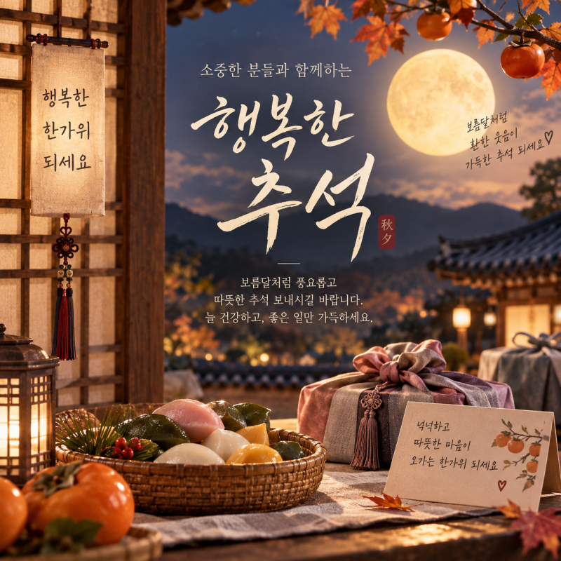 “올해 추석엔 이렇게 보내세요”추석 인사말·카드 모음