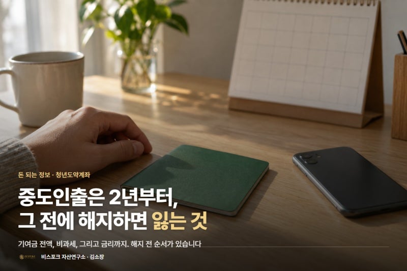 청년도약계좌 중도인출은 2년부터, 그 전에 해지하면 잃는 것