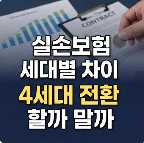 실손보험 세대별 차이 총정리: 1세대부터 4세대까지 핵심 비교