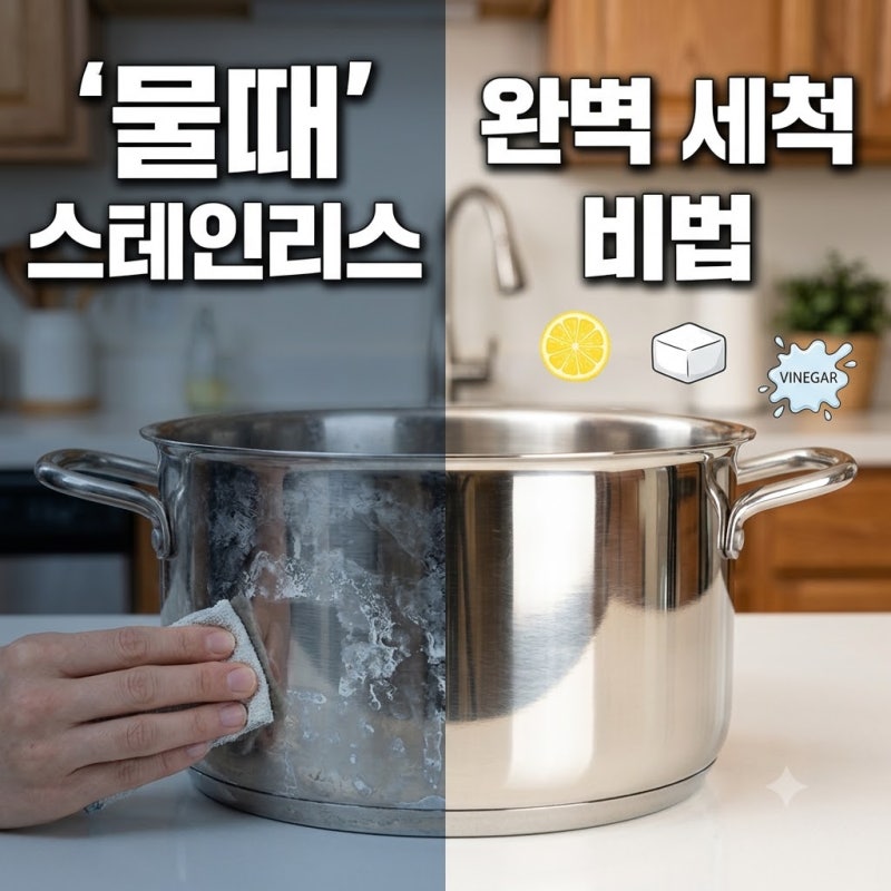 주방 세제로 안 지워지는 스테인리스 연마제 확실하게 닦는 꿀팁