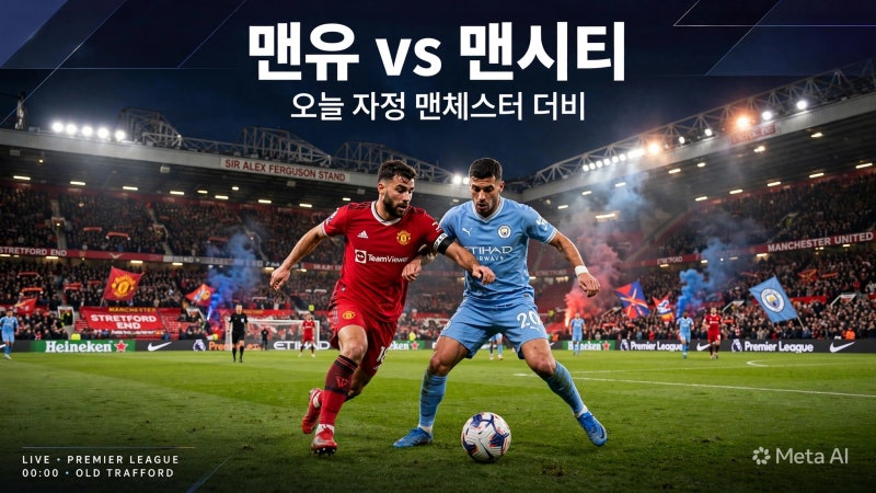 ⚽ 맨유 vs 맨시티 오늘 자정 격돌｜맨체스터 더비 경기시간·중계·선발 라인업