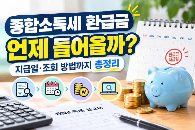 종합소득세 환급금, 언제 들어올까? 지급일·조회 방법 총정리