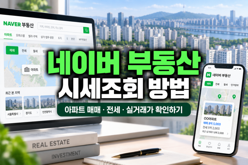 네이버 부동산 시세조회 방법｜아파트 매매·전세·실거래가 확인하기