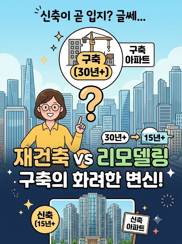 구축 아파트, 재건축과 리모델링 중 무엇을 선택할까 ?