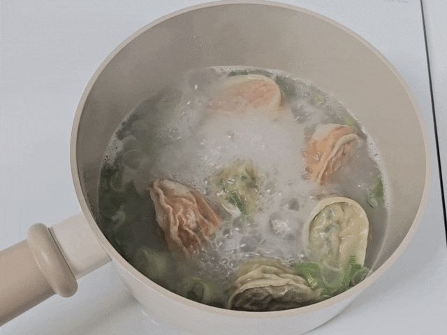 초간단 만둣국 레시피, 코인육수로 간단하게 끓여요