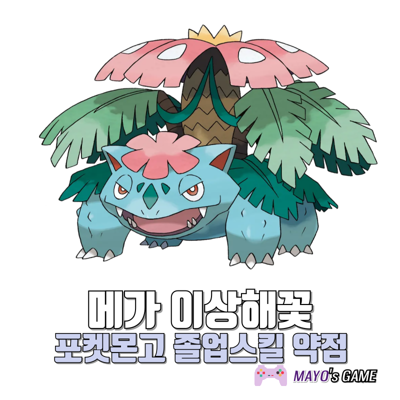 메가 이상해꽃 약점 졸업스킬 레이드 스타팅 1세대 포켓몬 잡는 법