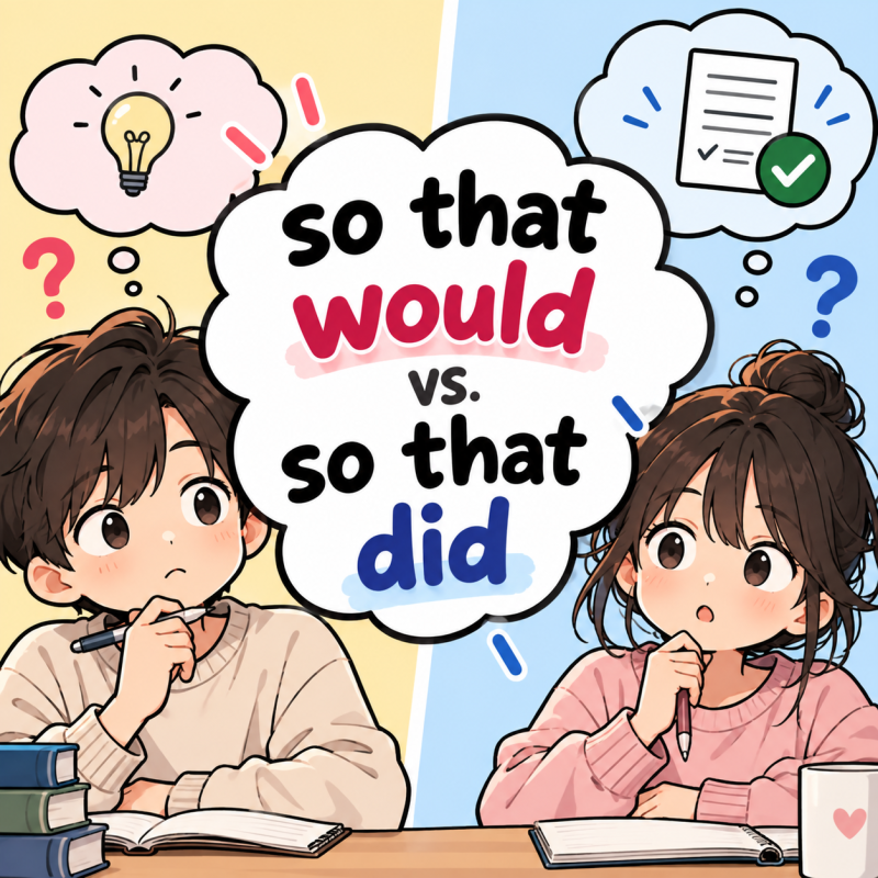 so that would vs. so that did