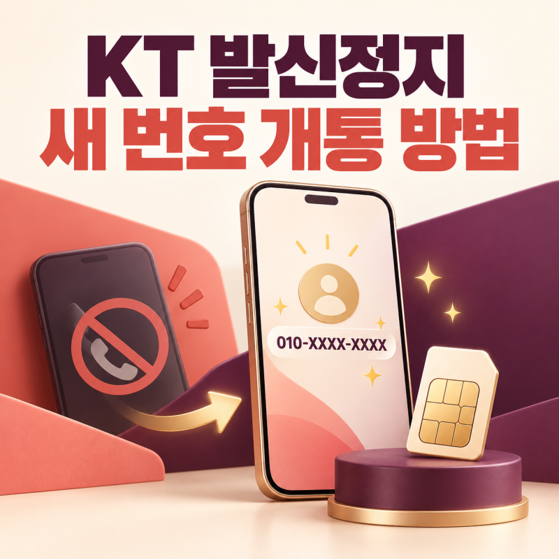 KT 발신정지 새 번호가 필요 시 원칩유심 선불폰 개통 절차