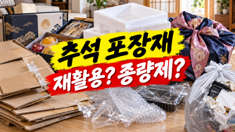 추석 선물세트 뜯고 남은 상자·스티로폼·보자기: 뭐가 재활용이고 뭐가 종량제일까