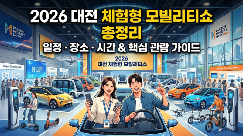 2026 대전 체험형 모빌리티쇼 총정리: 일정·장소·시간과 핵심 관람 가이드