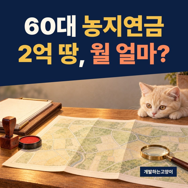 60대 농지연금 수령액, 같은 2억 땅인데 월 지급액이 달라진다고?